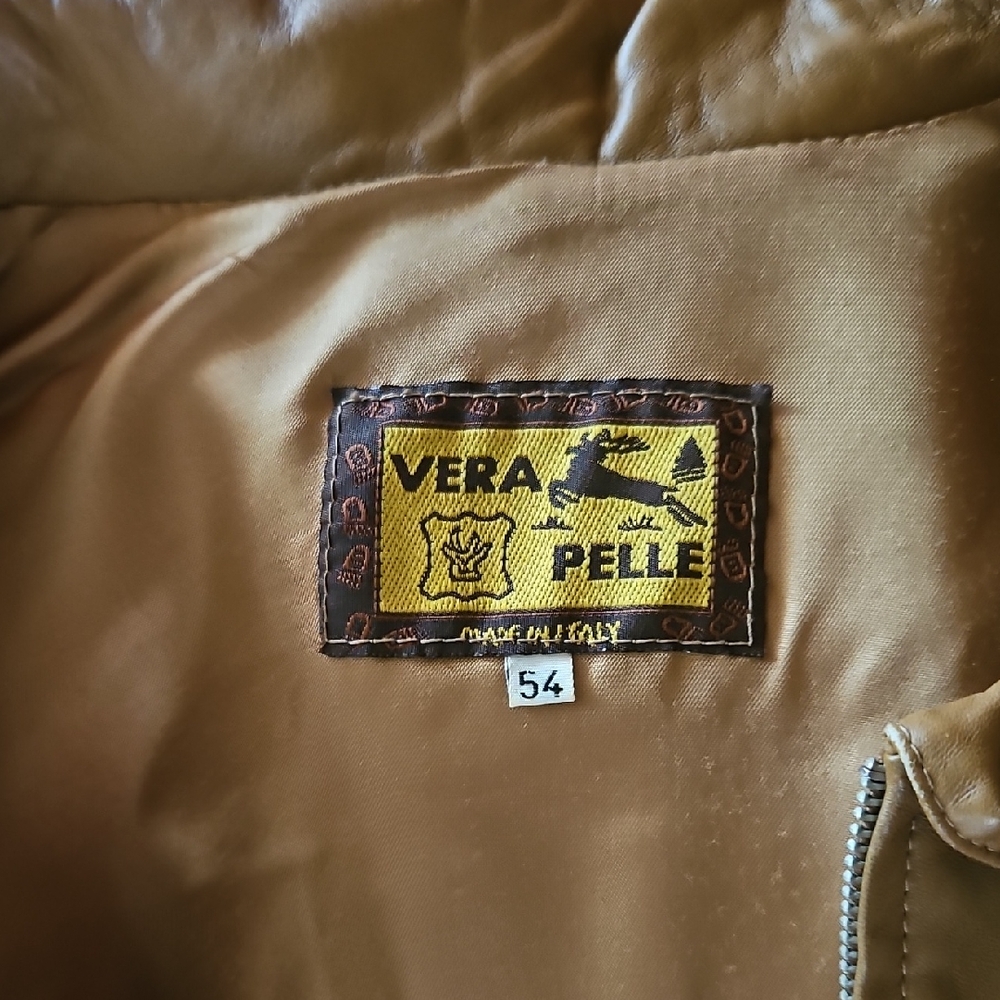 Vera Pelle Tan Leather Jacket